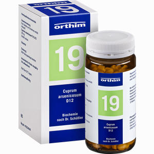 Biochemie Orthim Nr.19 Cuprum Arsenicosum D12 Tabletten 400 Stück - ab 0,00 &euro;