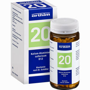 Biochemie Orthim Nr.20 Kalium Alumin.sulfuri.d12 Tabletten 400 Stück - ab 0,00 &euro;