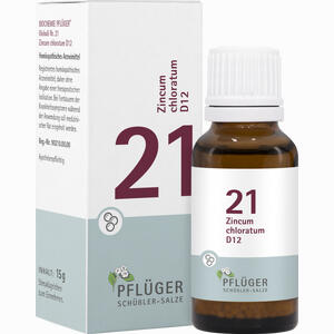 Biochemie Pflüger Globuli Nr.21 Zincum Chloratum D12  15 g - ab 6,21 €