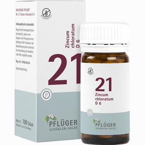 Biochemie Pflüger Nr. 21 Zincum Chloratum D6 Tabletten 100 Stück - ab 3,17 €