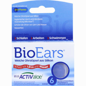 Bioears Antimikrobielle Silikon- Ohrstöpsel 6 Stück - ab 5,01 €