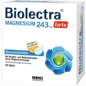 Biolectra Magnesium 243 Forte Orange Brausetabletten 40 Stück - ab 13,69 €