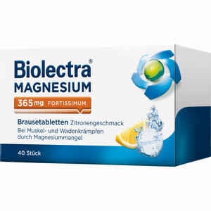 Biolectra Magnesium 365 Fortissimum Zitrone Brausetabletten 40 Stück - ab 17,23 €