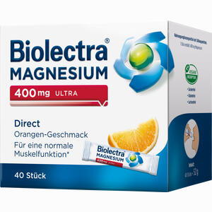 Biolectra Magnesium 400mg Ultra Direct Orange Pellets 40 Stück - ab 15,47 €