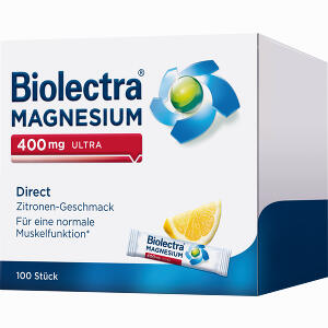 Biolectra Magnesium 400mg Ultra Direct Zitrone 100 Stück - ab 27,39 &euro;