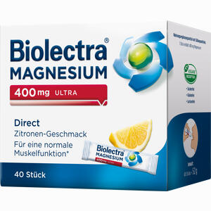 Biolectra Magnesium 400mg Ultra Direct Zitrone Pellets 40 Stück - ab 15,28 €