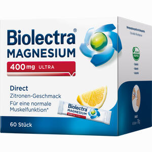 Biolectra Magnesium 400mg Ultra Direct Zitrone Pellets 60 Stück - ab 20,95 €