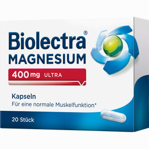 Biolectra Magnesium 400mg Ultra Kapseln 20 Stück