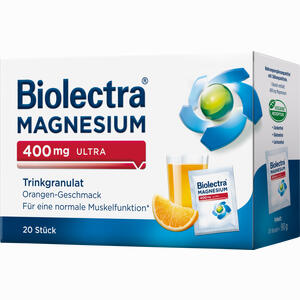 Biolectra Magnesium 400mg Ultra Trinkgranulat Orange  20 Stück