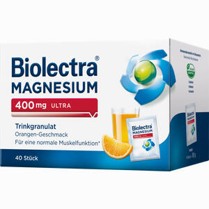 Biolectra Magnesium 400mg Ultra Trinkgranulat Orange  40 Stück - ab 14,19 €