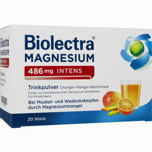 Biolectra Magnesium 486mg Intens Trinkpul. Ora- Man.  20 Stück - ab 9,33 €