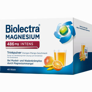 Biolectra Magnesium 486mg Intens Trinkpul. Ora. - Man 40 Stück - ab 16,35 &euro;