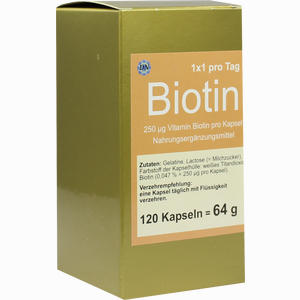 Biotin 1 X 1 Pro Tag Kapseln  120 Stück - ab 16,07 €