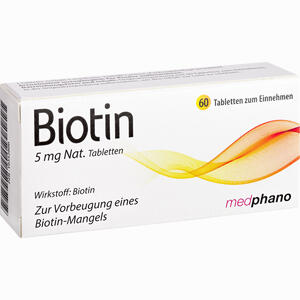 Biotin 5mg Nat. Tabletten 60 Stück - ab 0,00 &euro;