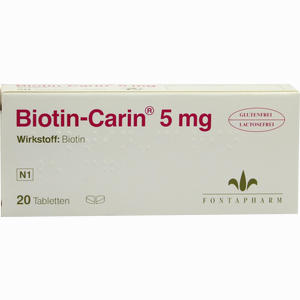 Biotin- Carin 5 Mg Lactose- Glutenfrei Tabletten 20 Stück - ab 0,00 &euro;