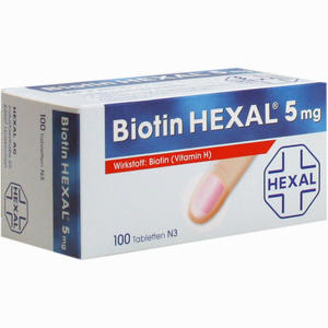 Biotin Hexal 5mg Tabletten 100 Stück - ab 0,00 €