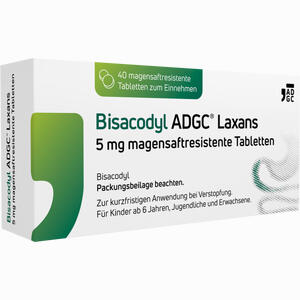 Bisacodyl Adgc Laxans 5 Mg Magensaftresistente Tabletten 40 Stück - ab 2,00 €