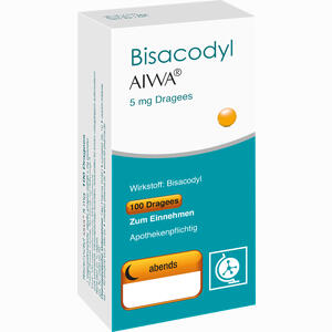 Bisacodyl Aiwa 5 Mg Dragees Tabletten 100 Stück - ab 7,12 €