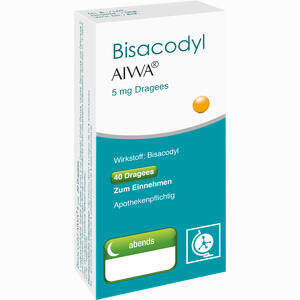 Bisacodyl Aiwa 5 Mg Magensaftresistente Tabletten  40 Stück - ab 3,40 €