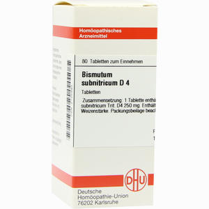 Bismutum Subnitr D4 Tabletten 80 Stück - ab 9,00 €