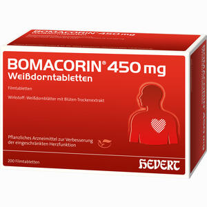 Bomacorin 450mg Weißdorntabletten Filmtabletten 200 Stück