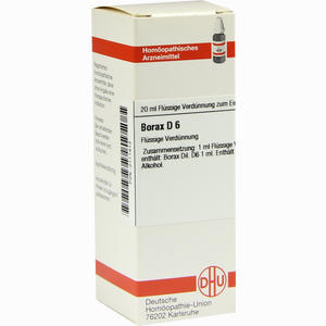 Borax D6 Dilution DHU-Arzneimittel GmbH & Co. KG 20 ml - ab 8,73 &euro;