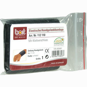 Bort Handgelenkbandage Schwarz Gr.1  1 Stück - ab 6,34 €