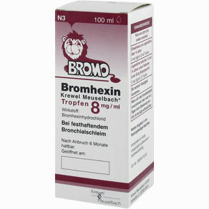 Bromhexin Krewel Meuselbach Tropfen 8mg/ml  100 ml - ab 0,00 &euro;