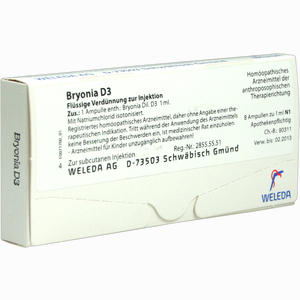 Bryonia D3 Ampullen 8 x 1 ml - ab 34,41 €