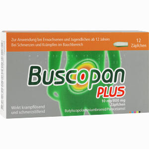 Buscopan Plus 10 Mg /800 Mg Suppositorien EurimPharm Arzneimittel GmbH 12 Stück - ab 10,83 &euro;