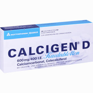 Calcigen D Kautabletten  20 Stück - ab 0,00 &euro;
