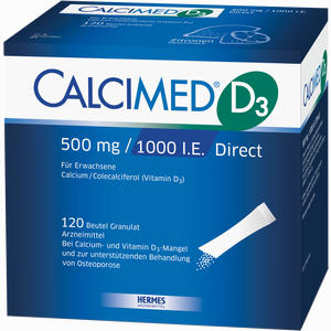 Calcimed D3 500 Mg 1000 I.e. Direct Granulat 120 Stück Calcimed D3 500 Mg 1000 I.e. Direct Granulat 120 Stück