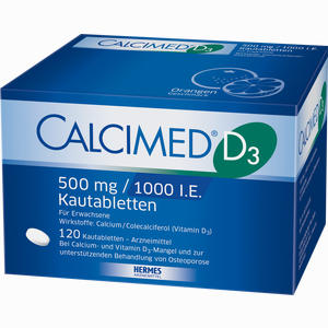 Calcimed D3 500mg/1000 I.e. Kautabletten 120 Stück - ab 31,70 €