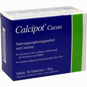 Calcipot Cacao Kautabletten 50 Stück Calcipot Cacao Kautabletten 50 Stück