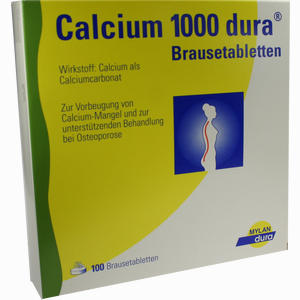 Calcium 1000 Dura Brausetabletten  100 Stück - ab 30,99 €