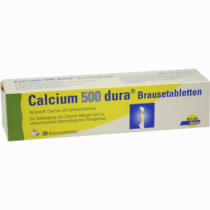 Abbildung von Calcium 500 Dura Brausetabletten  20 Stück Abbildung von Calcium 500 Dura Brausetabletten  20 Stück