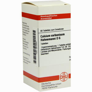 Calcium Carb Hahnemanni D6 Tabletten 80 Stück - ab 7,95 €