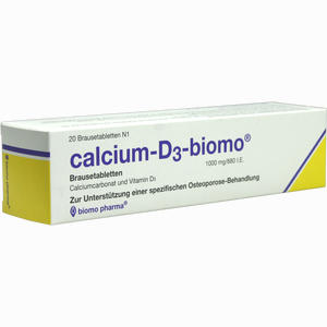 Calcium- D3- Biomo Brausetabletten  20 Stück - ab 0,00 &euro;