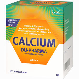 Calcium Du- Pharma 200 Mg Filmtabletten 100 Stück - ab 19,30 €