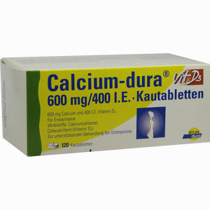 Calcium- Dura Vit D3 600mg/400 I.e. Kautabletten 120 Stück - ab 17,56 €