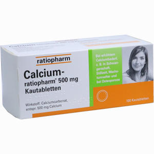 Calcium- Ratiopharm 500 Mg Kautabletten  100 Stück - ab 13,90 €