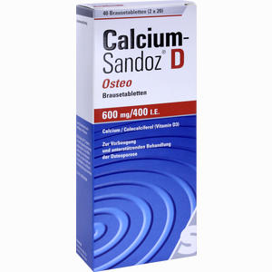 Calcium- Sandoz D Osteo Brausetabletten  40 Stück - ab 10,75 €