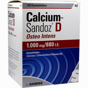Calcium- Sandoz D Osteo Intens Kautabletten  120 Stück - ab 31,68 €