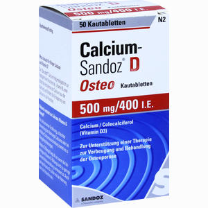 Calcium- Sandoz D Osteo Kautabletten 50 Stück