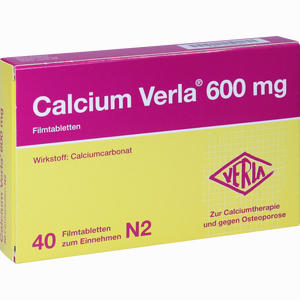 Calcium Verla 600mg Filmtabletten 40 Stück - ab 6,60 €