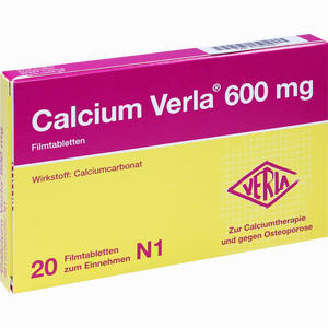 Calcium Verla 600mg Filmtabletten 20 Stück - ab 3,77 €