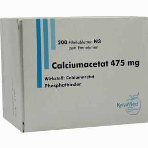 Calciumacetat 475mg Filmtabletten 200 Stück - ab 10,62 €