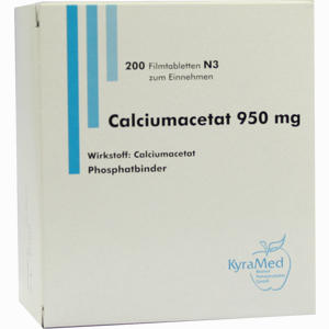 Calciumacetat 950mg Filmtabletten 200 Stück - ab 17,67 €