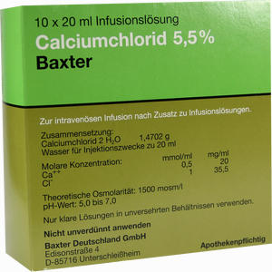 Calciumchloridlösung 5.5% Pfrimmer Ampullen 10 x 20 ml - ab 33,10 €