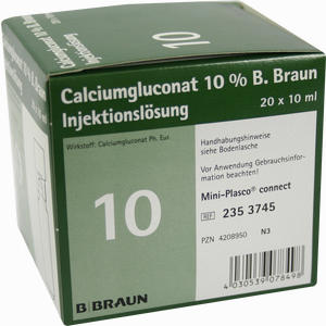 Calciumgluconat 10% Mpc Injektionslösung  20 x 10 ml - ab 10,37 €
